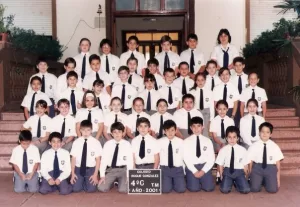 Año 2001, Mejalenko en el 4° grado del Roque González. El año que iba a terminar con el estallido de la mayor crisis económica de la historia argentina.
