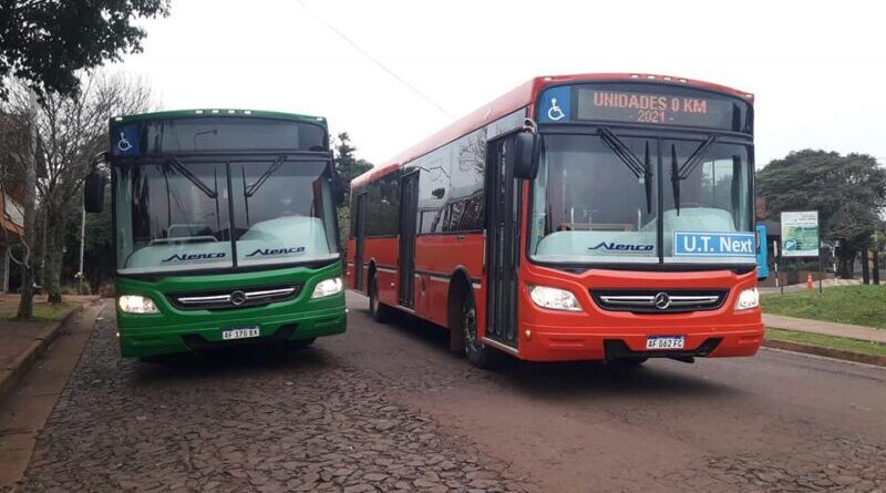 colectivos de las empresas z next y tipoka de obera