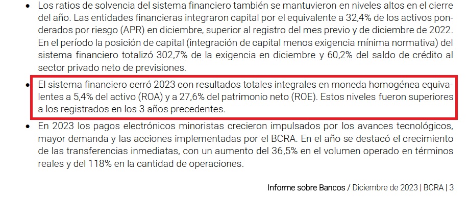 informe bancos