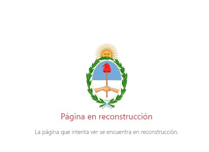 página de télam en reconstrucción