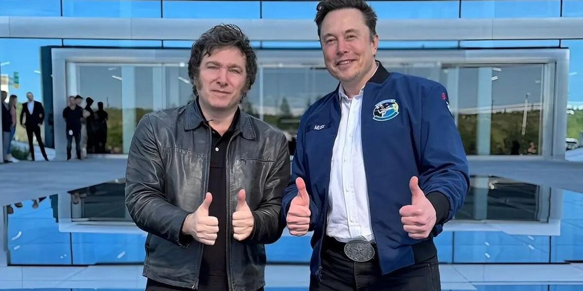 milei y musk se reunieron este viernes en la fábrica de tesla en austin, texas.