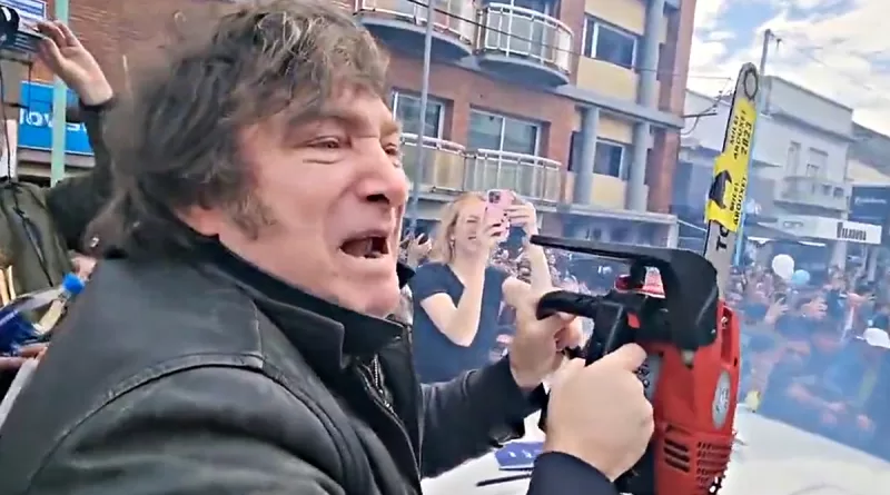 milei motosierra captura video