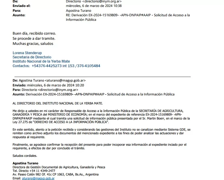pedido informacion inym