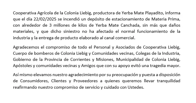 comunicado playadito