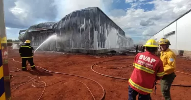 incendio en el establecimiento yerbatero 'playadito' en colonia liebig