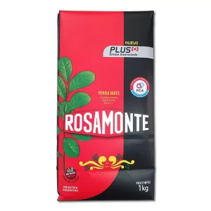 rosamonte tradicional plus yerba mate elaborada con palo, 1 kg
