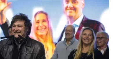 javier milei festejo el triunfo en caba