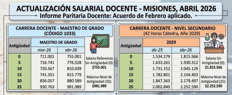 paritaria docente actualización
