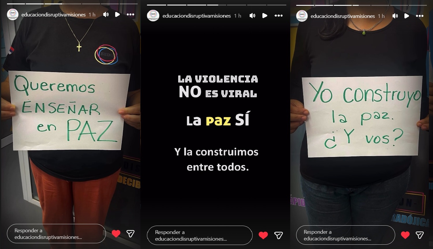 campaña por la paz en las escuelas