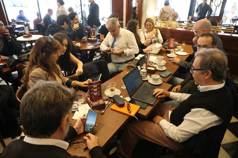 los periodistas acreditados en la casa rosada